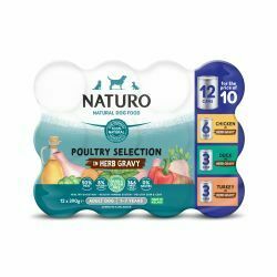 Naturo Adult Dog Grain & Gluten Free Poultry Selection in Herb Gravy 12pk, 390g