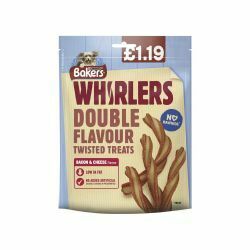 Bakers Dog Treat Bacon and Cheese Whirlers PM£1.39, 130g