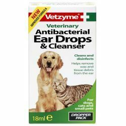 Vetzyme Antibacterial Eardrops & Cleanser, 18ml