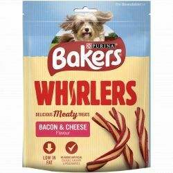Bakers Dog Treat Bacon and Cheese Whirlers, 130g