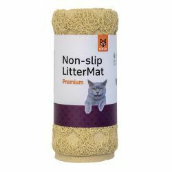 Fofos Cat Litter Mat Non Slip Cream, 60x40x0.7cm