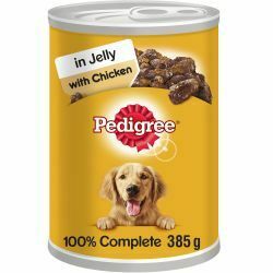 Pedigree Adult Wet Dog Food Tin Chicken in Jelly, 385g