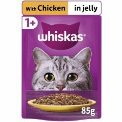 Whiskas 1+ Adult Wet Cat Food Pouches in Jelly with Chicken 85g